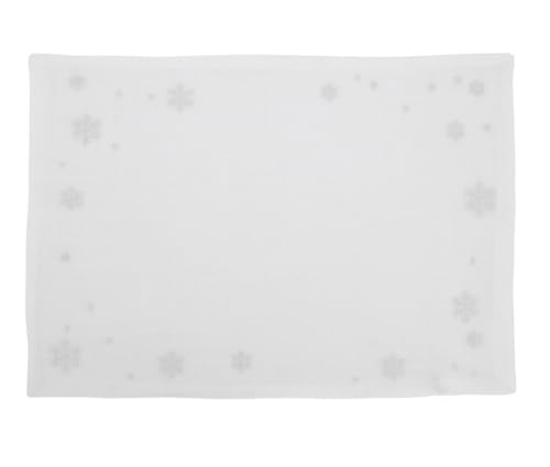 Fennco Styles Shimmer Embroidered Snowflake Holiday Cloth Napkins 20" W x 20" L, Set of 4