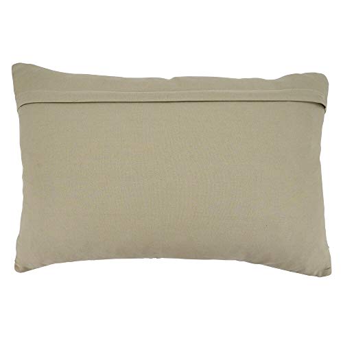 Fennco Styles Natural Net Design Pure Cotton Decorative Throw Pillow – Luxury Textured Cushion for Couch, Sofa, Bedroom, Office and Living Room Décor