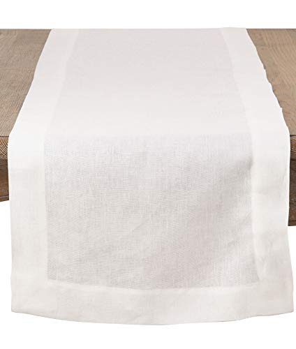 Fennco Styles Classic Pure Linen Table Runner, 100% Linen