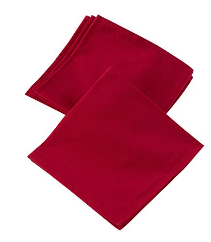 Fennco Styles Solid Bold Colors 20-Inch Square Cotton Cloth Napkins for Everyday Use, Dining Table, Banquet and Special Occasion