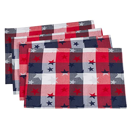 Fennco Styles Checkered Stardom Collection Traditional Plaid Table Linens – Multicolor Table Cover for Banquets, National Holidays, Special Events and Home Décor