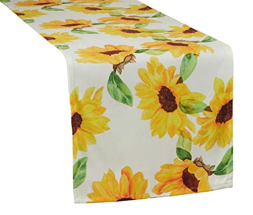 Fennco Styles Sunflower Modern Table Linen Collection – Table Cover for Home Décor, Dining Table, Banquets, Holidays and Special Occasions