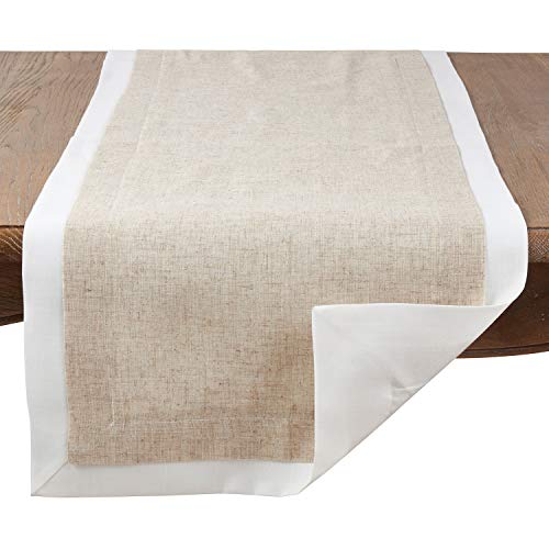 Fennco Styles Moldura Collection Classic Double Layer Linen Blend Table Linens – Table Linens for Banquets, Wedding, Special Events and Home Décor