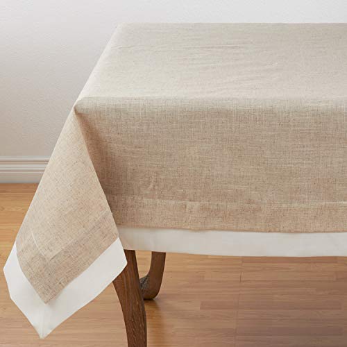 Fennco Styles Moldura Collection Classic Double Layer Linen Blend Table Linens – Table Linens for Banquets, Wedding, Special Events and Home Décor