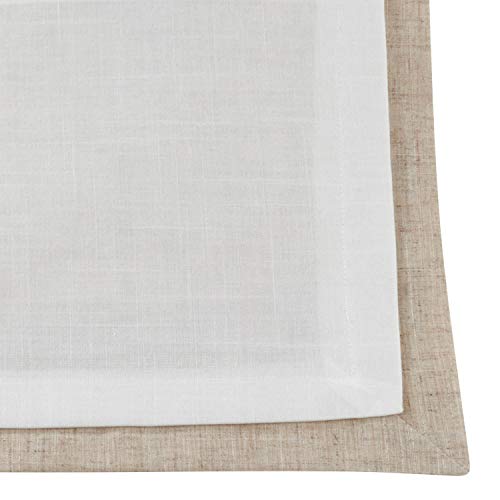 Fennco Styles Moldura Collection Classic Double Layer Linen Blend Table Linens – Table Linens for Banquets, Wedding, Special Events and Home Décor