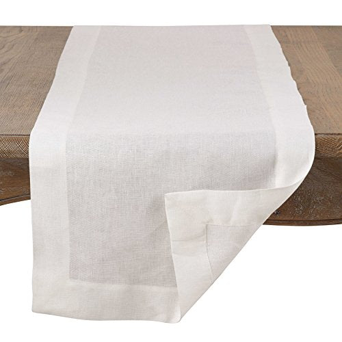 Fennco Styles Classic Pure Linen Table Runner, 100% Linen