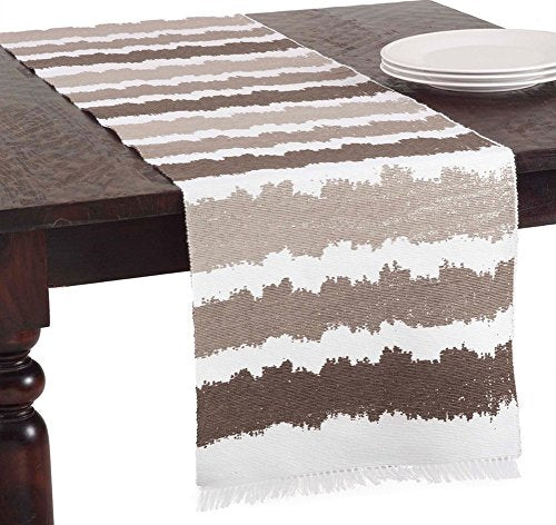 Fennco Styles La Spezia Ribbed Ombré Cotton Table Runner - 16"x72" - 3 Colors