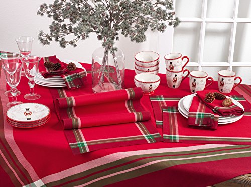 Fennco Styles Tartan Design Cotton Tablecloth