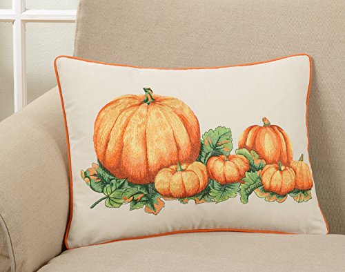 Fennco Styles Holiday Thanksgiving Pumpkin Patch Pillow, Table Runner