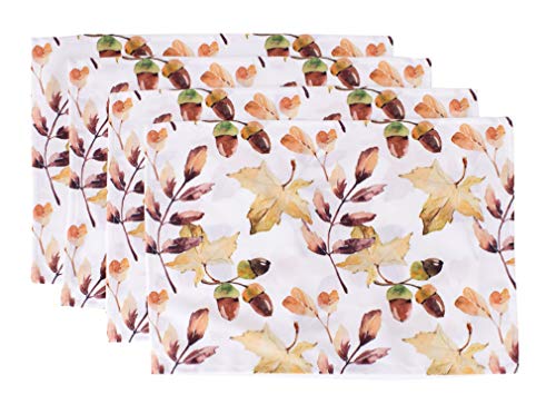 Fennco Styles Cottage Watercolor Acorn Leaves 16 x 72 Inch Table Runner – Multicolor Table Runner for Thanksgiving Dinner, Family Gathering, Special Event