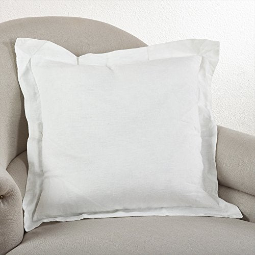 Fennco Styles Flanged Linen Down Filled Decortaive Throw Pillow 20" W X 20" L