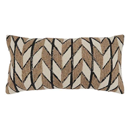 Fennco Styles Embroidered Block Print Cotton Decorative Throw Pillow - Accent Cushion for Home, Couch, Living Room and Office Décor