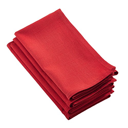 Fennco Styles Juliana Collection Solid Design Cotton Dinner Napkins 20" Square - Set of 4