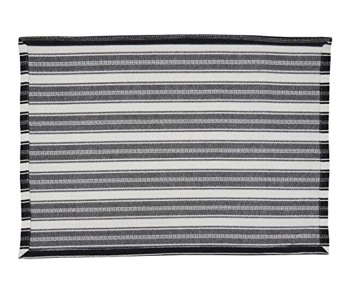 Fennco Styles Classic Striped Cotton Decorative Table Runner 16" W x 72" L - Black & White Table Cover for Banquets, Special Events, Everyday Use and Home Décor