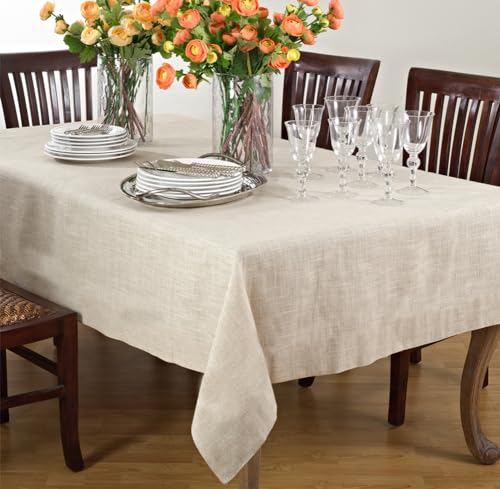 Fennco Styles Classic Everyday Design Solid Color Tablecloth