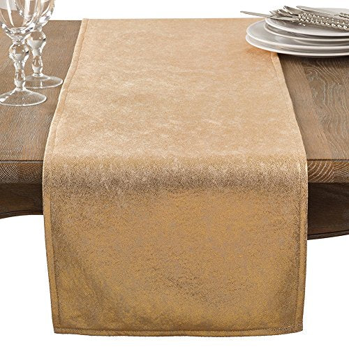 Fennco Styles Metallic Glam Decorative Table Runner - Shimmering Table Cover for Home, Dining Room, Banquet, Holiday, Christmas, Wedding Décor and Special Occasions