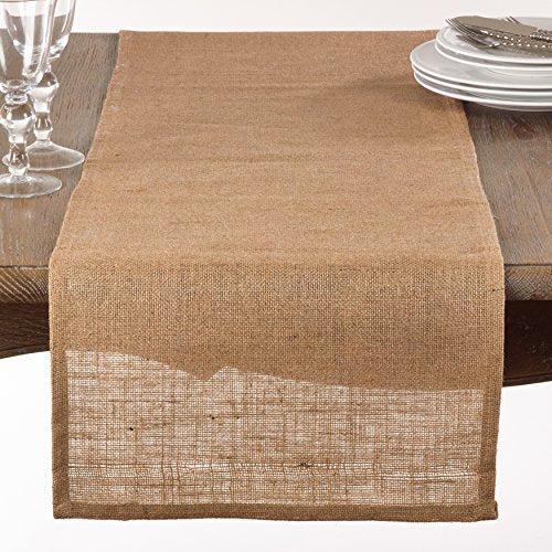 Fennco Styles Classic Burlap Table Runner - 16"x72"- 2 Colors