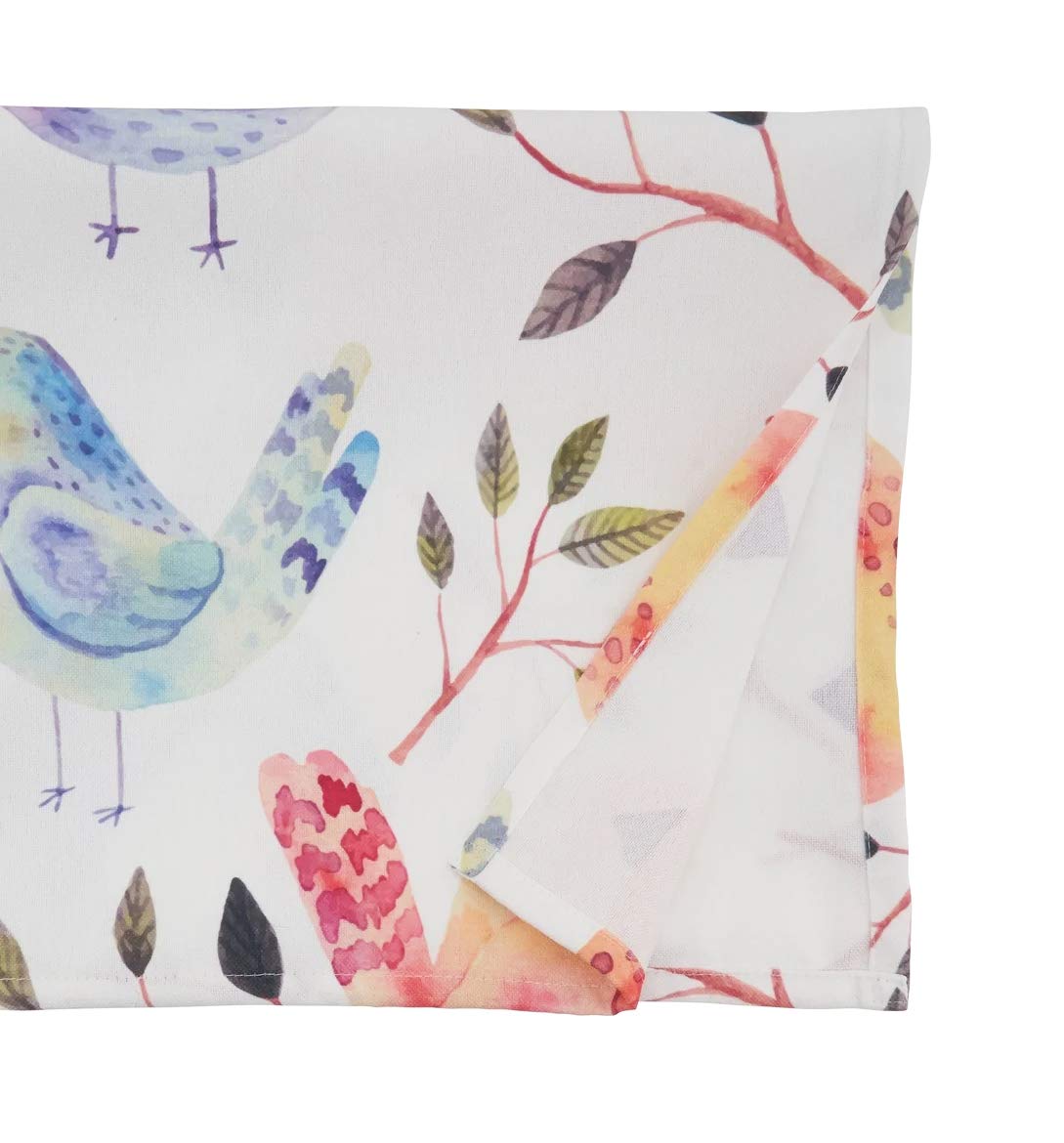 Fennco Styles Modern Flock of Birds Design Table Linen Collection – Table Cover for Home Décor, Dining Table, Banquets, Holidays and Special Occasions