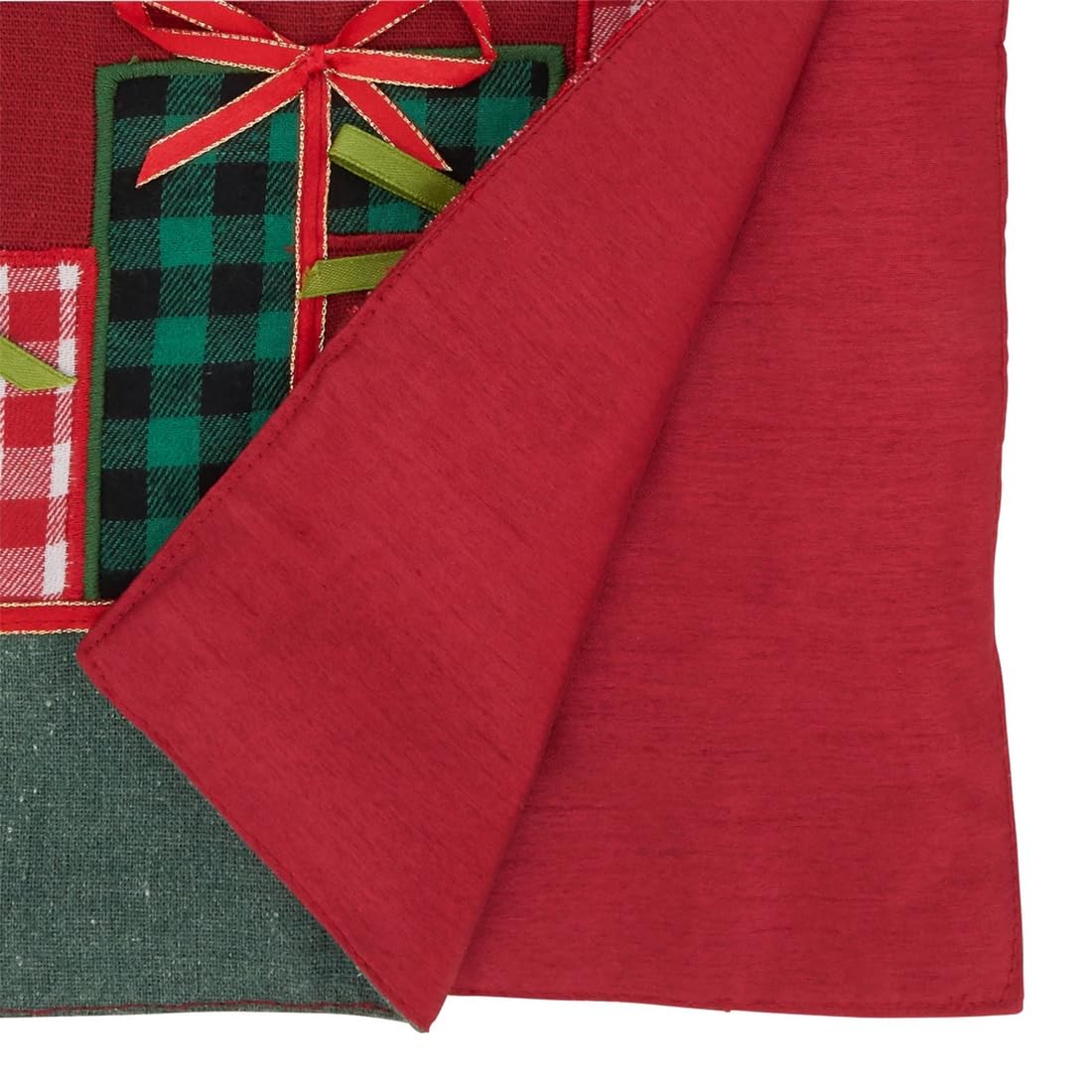 Fennco Styles Plaid Table Runner 16" W x 70" L - Cute Present Design Red Table Cover for Winter Holidays Décor, Dining Table, Banquet, Family Gathering, and Special Occasions