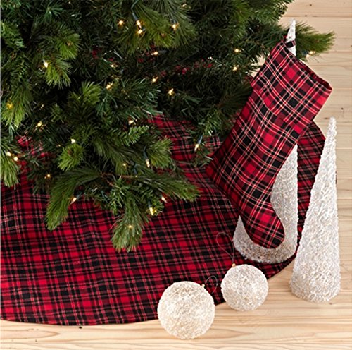 Fennco Styles Highland Holiday Red & Black Plaid Design 13"x19" Stocking (13"x19" Stocking)