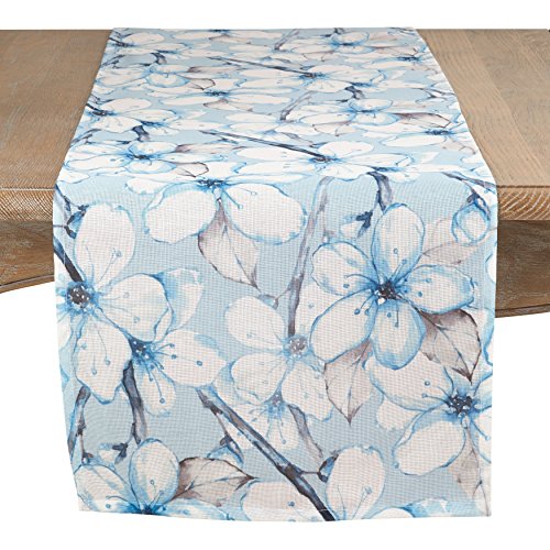 Fennco Styles Beautiful Watercolor Floral Printed Tabletop Collection