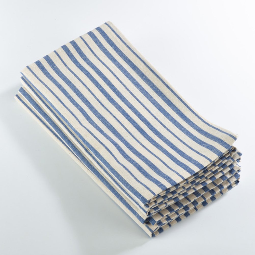 Fennco Styles Dauphine Collection Striped Design 100% Cotton Washable Table Runner 16x72 Inch for Restaurants, Indoor Family Dinner or Outdoor Picnics and Parties