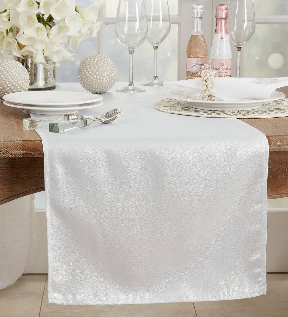 Fennco Styles Elegant Shimmering Table Runner 18" W x 54" L - Shine Table Cover for Home, Dining Room, Banquet, Holiday, Christmas, Wedding Décor and Special Occasion