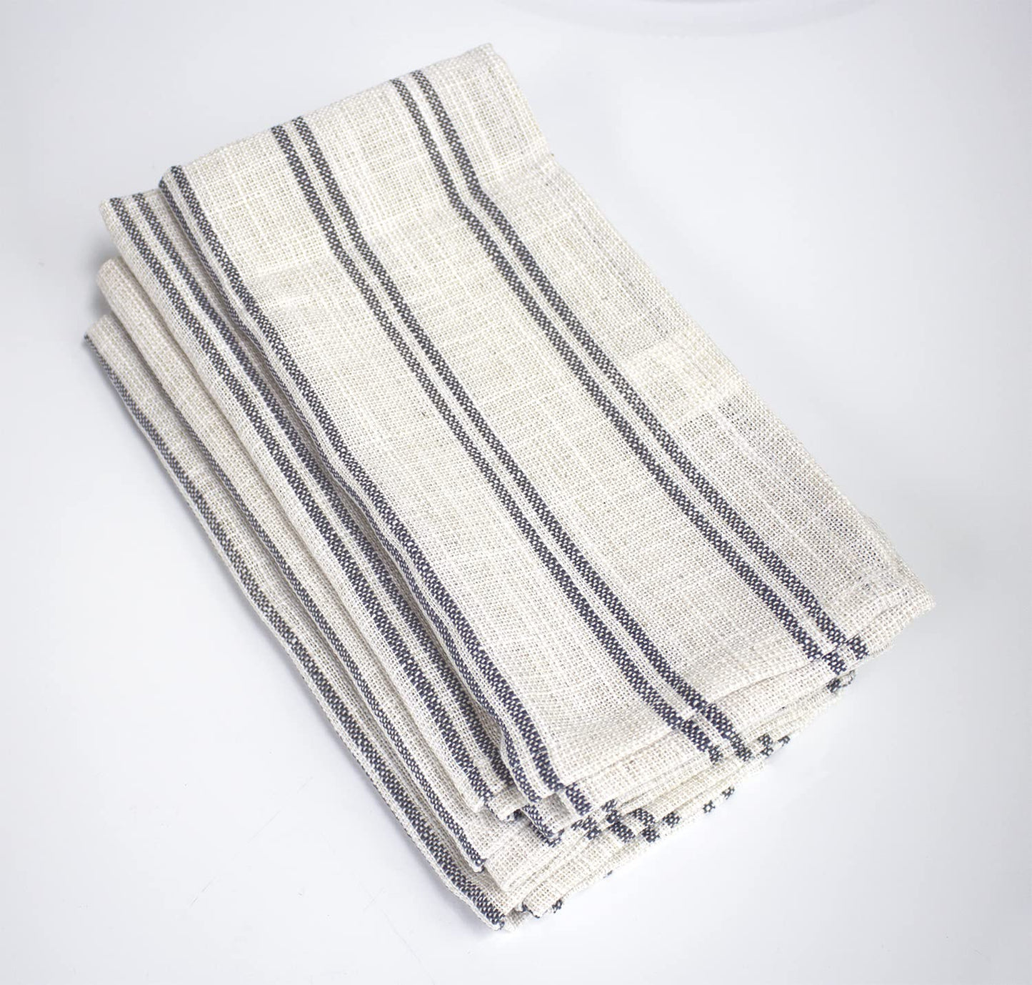 Fennco Styles Modern Striped Linen Blend Table Runner 16" W x 54" L - Beige Woven Table Cover for Home Décor, Dining Table, Banquets, Family Gathering and Special Events