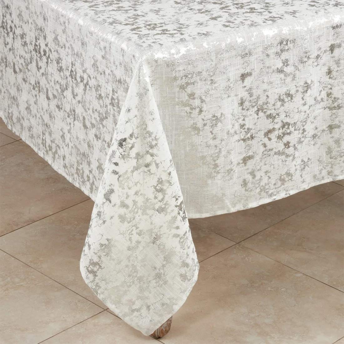 Fennco Styles Gold Bottega Foil Print Tablecloth