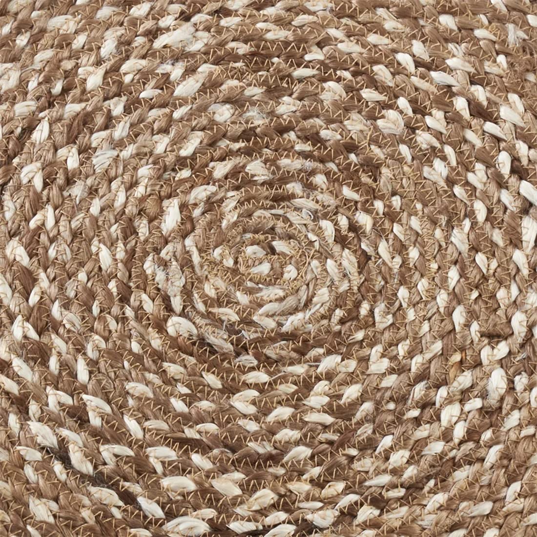 Fennco Styles 100% Jute Woven Design Farmhouse Placemats 16 Inch Round, Set of 4 - Natural Braided Table Mats for Home, Dining Room, Banquets, Family Gathering and Special Occasion