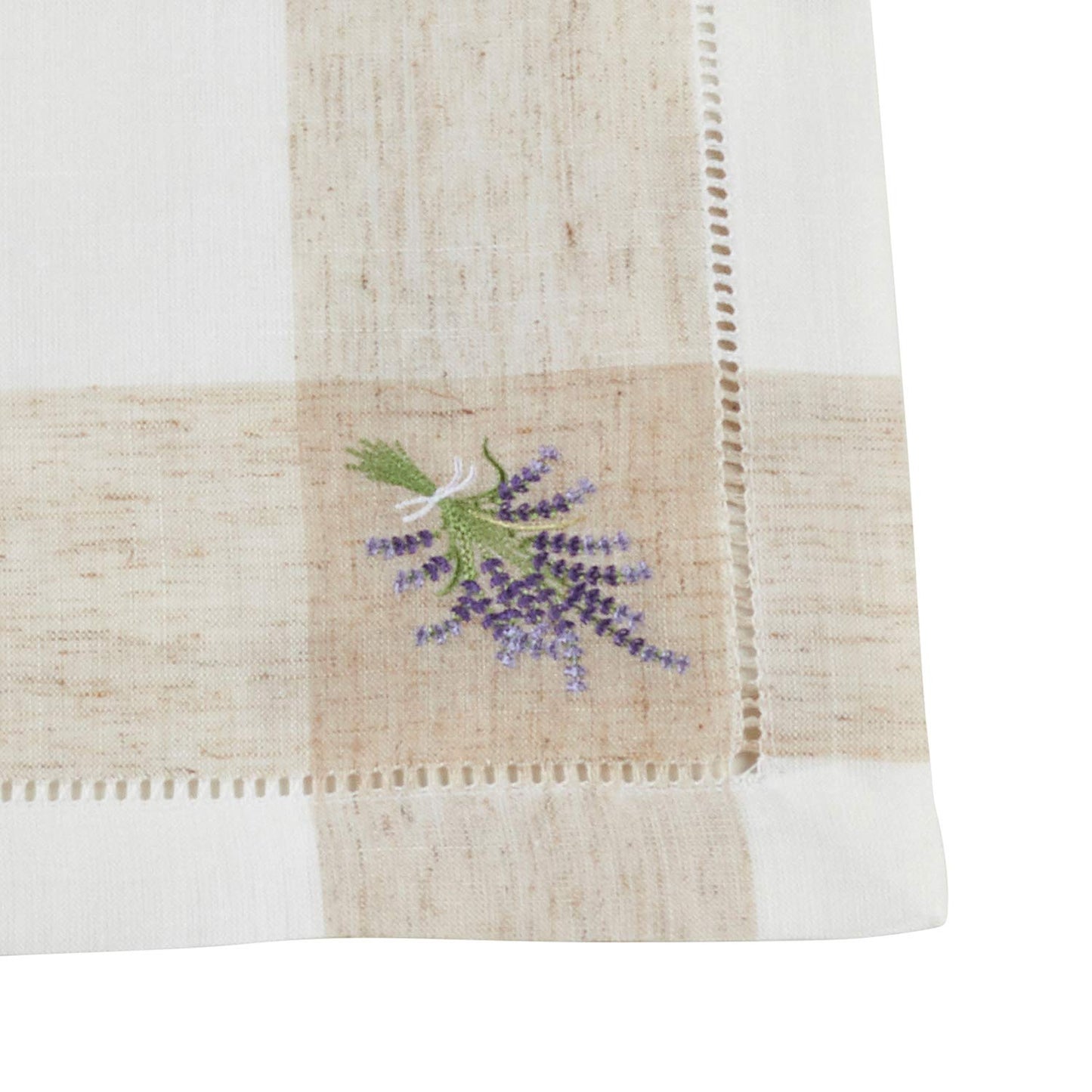 Fennco Styles Hommage Brodé Collection Cottage Embroidery Hemstitch Border Placemats