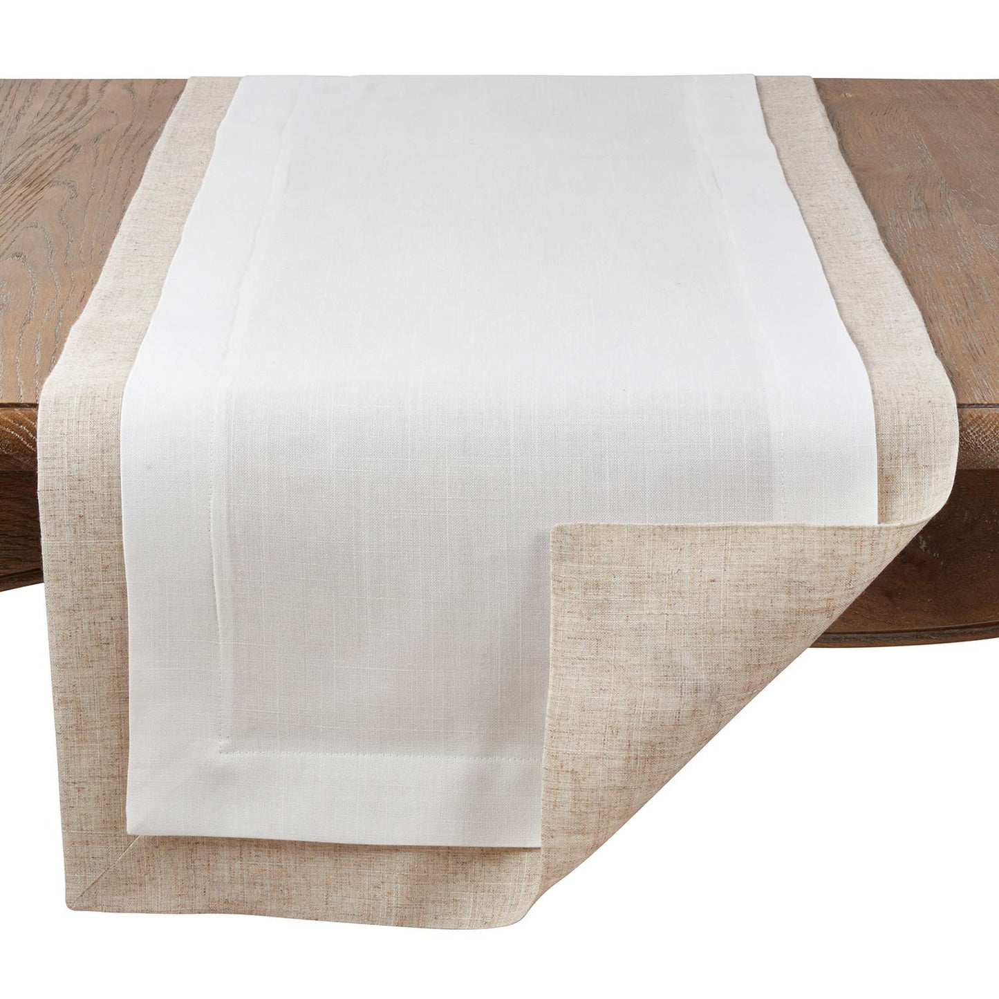 Fennco Styles Moldura Collection Classic Double Layer Linen Blend Table Linens – Table Linens for Banquets, Wedding, Special Events and Home Décor