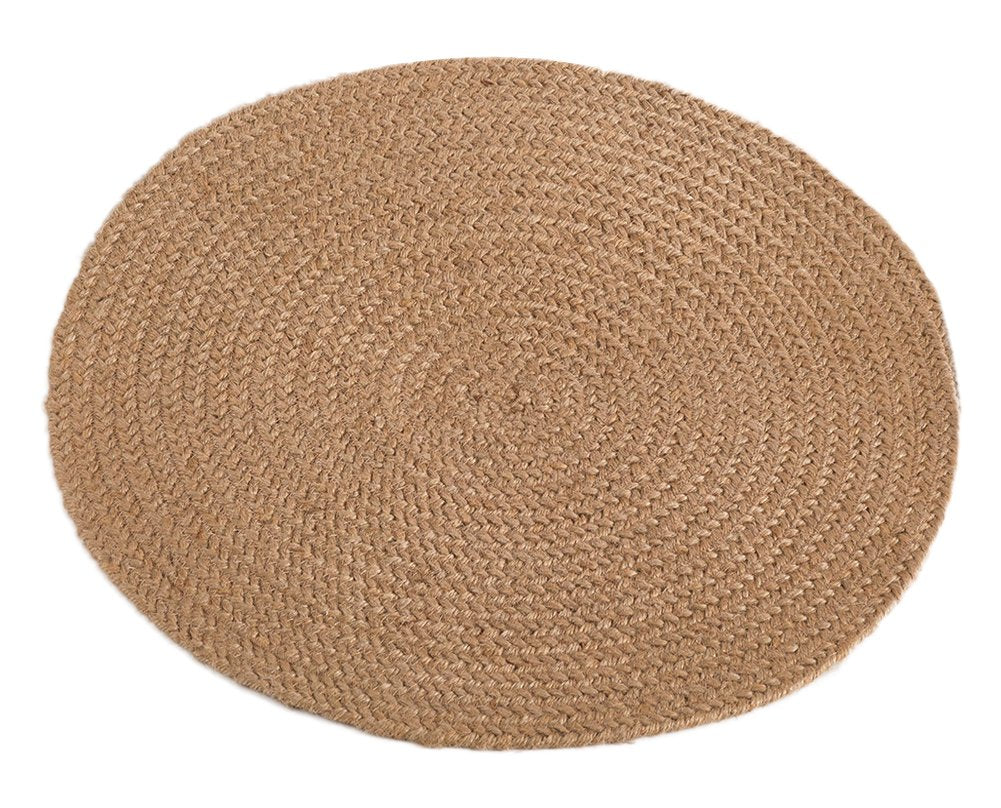 Fennco Styles Jute Natural Design 15-inch Round Placemat - Set of 4 ...