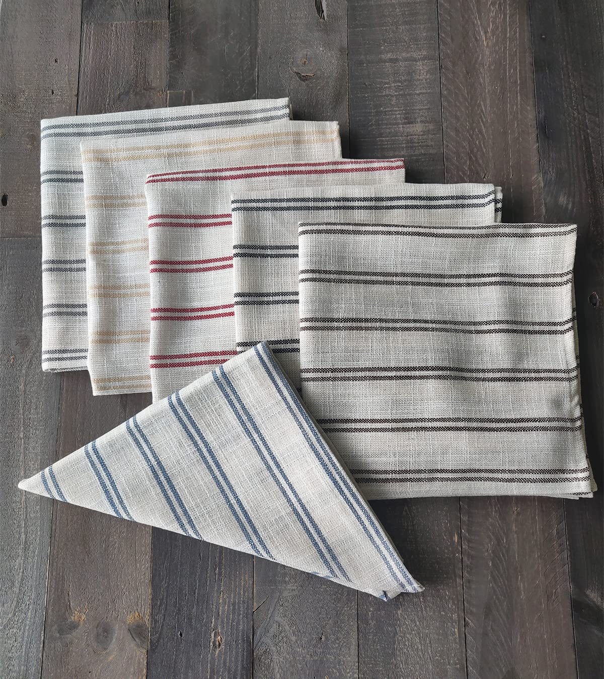 Fennco Styles Modern Striped Linen Blend Table Runner 16" W x 54" L - Beige Woven Table Cover for Home Décor, Dining Table, Banquets, Family Gathering and Special Events