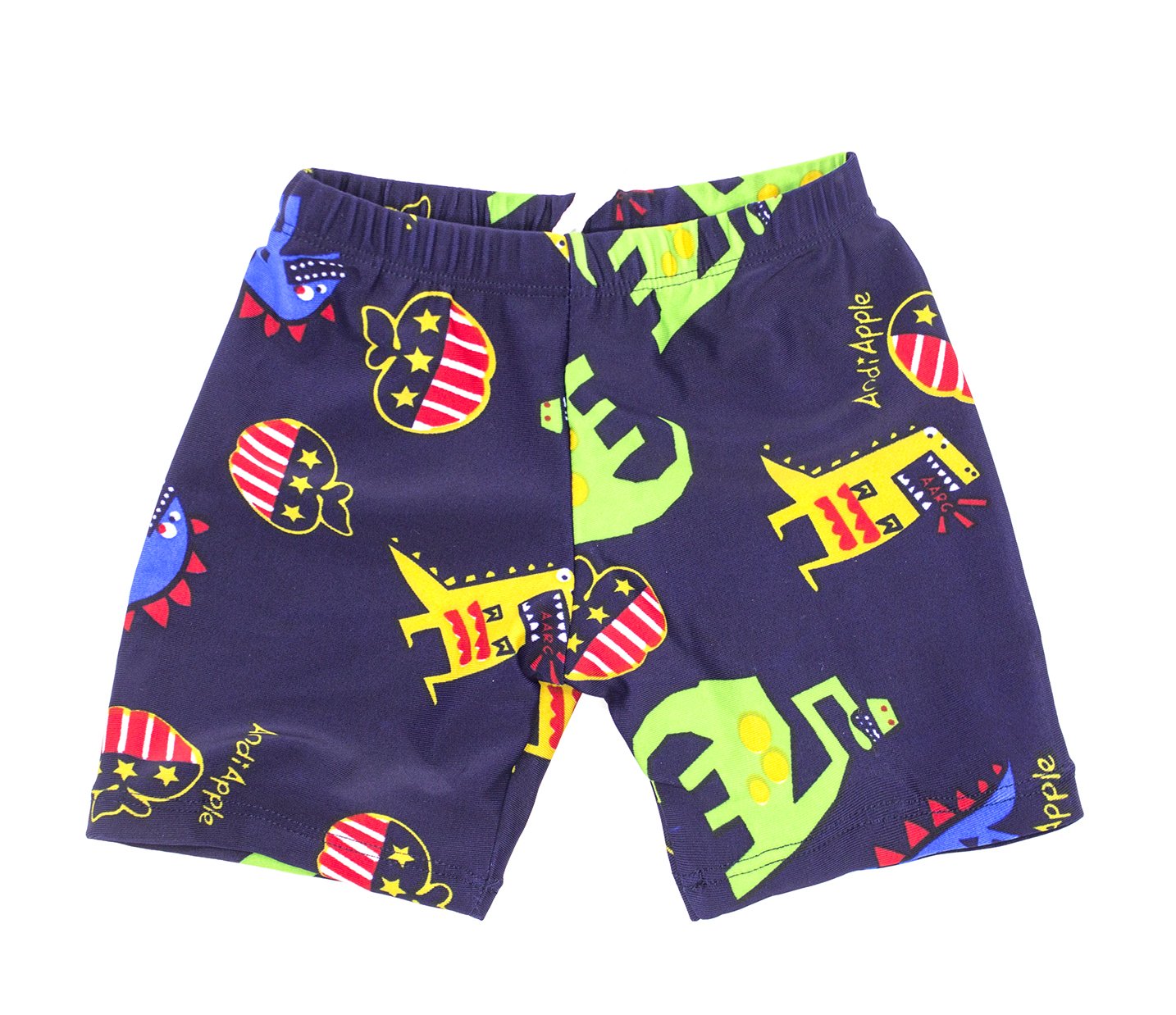 stylesilove Kids Boy Cartoon Dinosaur Shark Rashguard Top & Swim Shorts with Hat 3 pcs Set