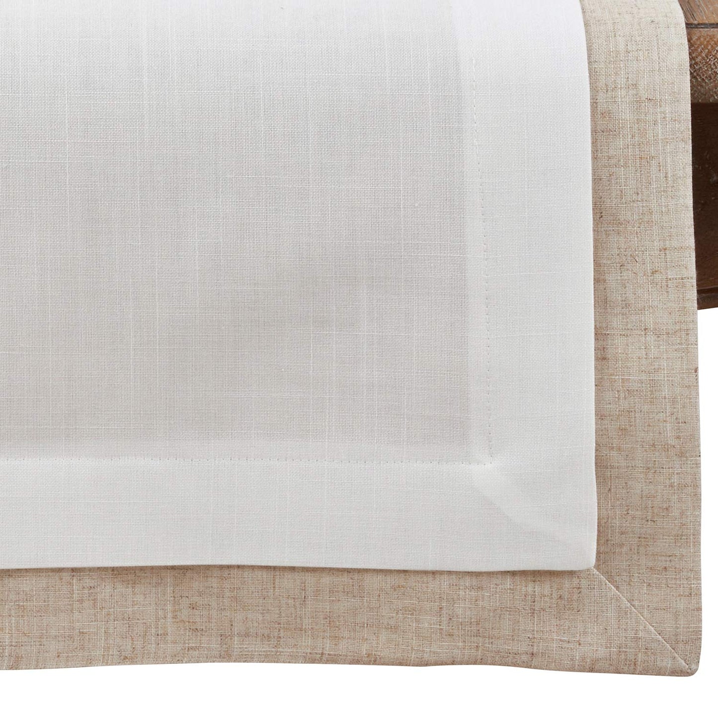 Fennco Styles Moldura Collection Classic Double Layer Linen Blend Table Linens – Table Linens for Banquets, Wedding, Special Events and Home Décor