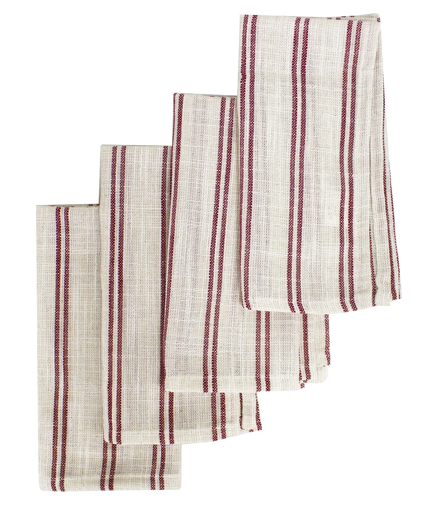 Fennco Styles Modern Striped Linen Blend Table Runner 16" W x 54" L - Beige Woven Table Cover for Home Décor, Dining Table, Banquets, Family Gathering and Special Events