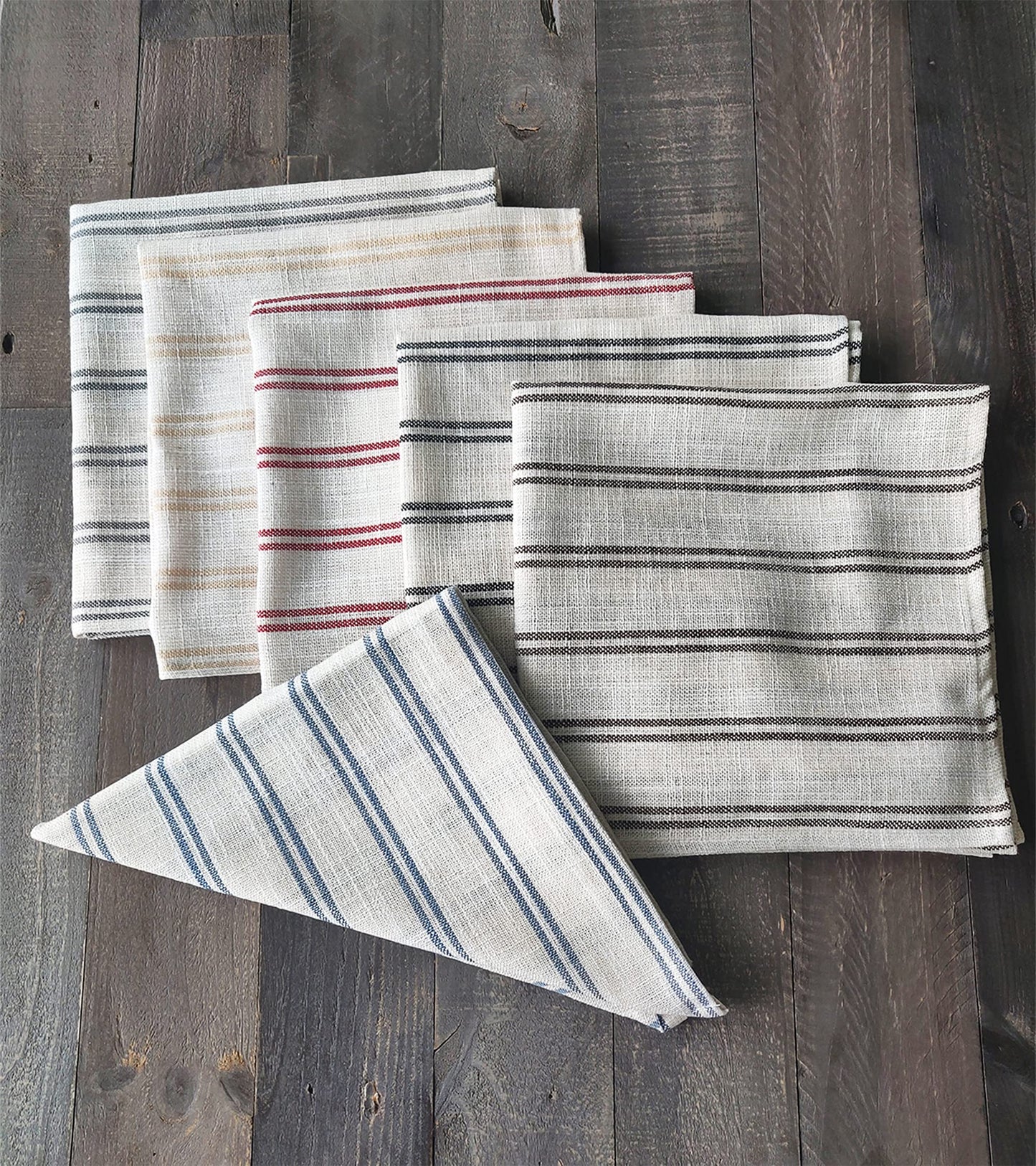 Fennco Styles Modern Striped Linen Blend Table Runner 16" W x 54" L - Beige Woven Table Cover for Home Décor, Dining Table, Banquets, Family Gathering and Special Events