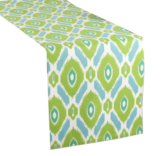 Fennco Styles Palau Ikat Design Cotton Table Runner - 16"x72"