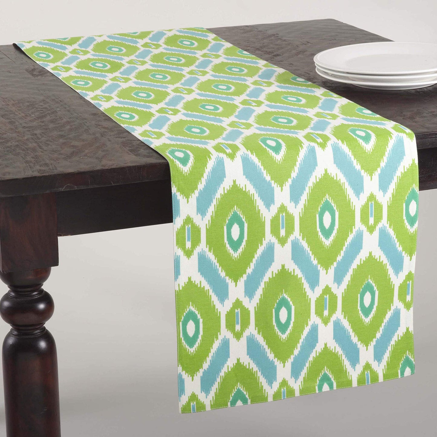 Fennco Styles Palau Ikat Design Cotton Table Runner - 16"x72"