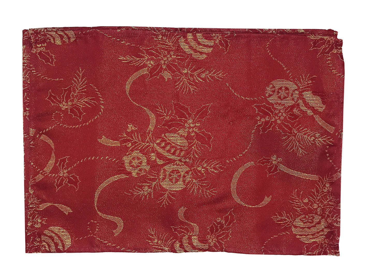 Fennco Styles Royal De Noel Holiday Design Jacquard Rectangular Tablecloth. One Piece.