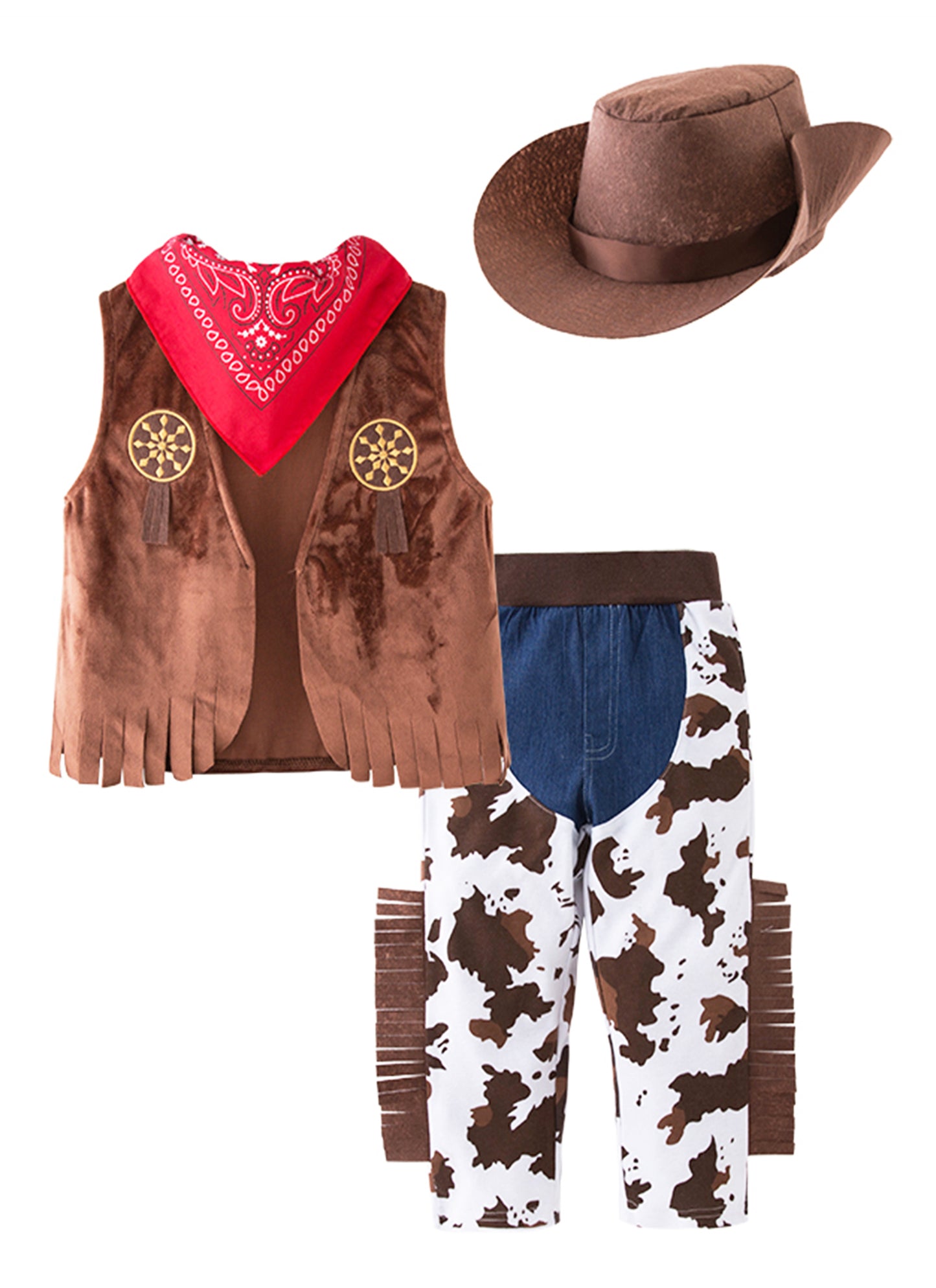 Cowboy Cosplay Stage Performance 4pcs Kids Costume